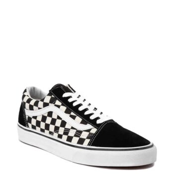 Vans Old Skool Checkerboard Skate Shoe Black White 2