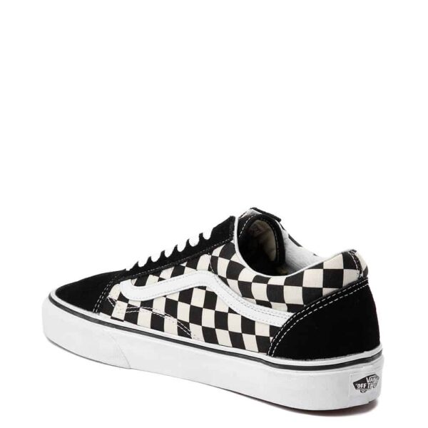 Vans Old Skool Checkerboard Skate Shoe Black White 3