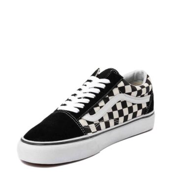 Vans Old Skool Checkerboard Skate Shoe Black White 4