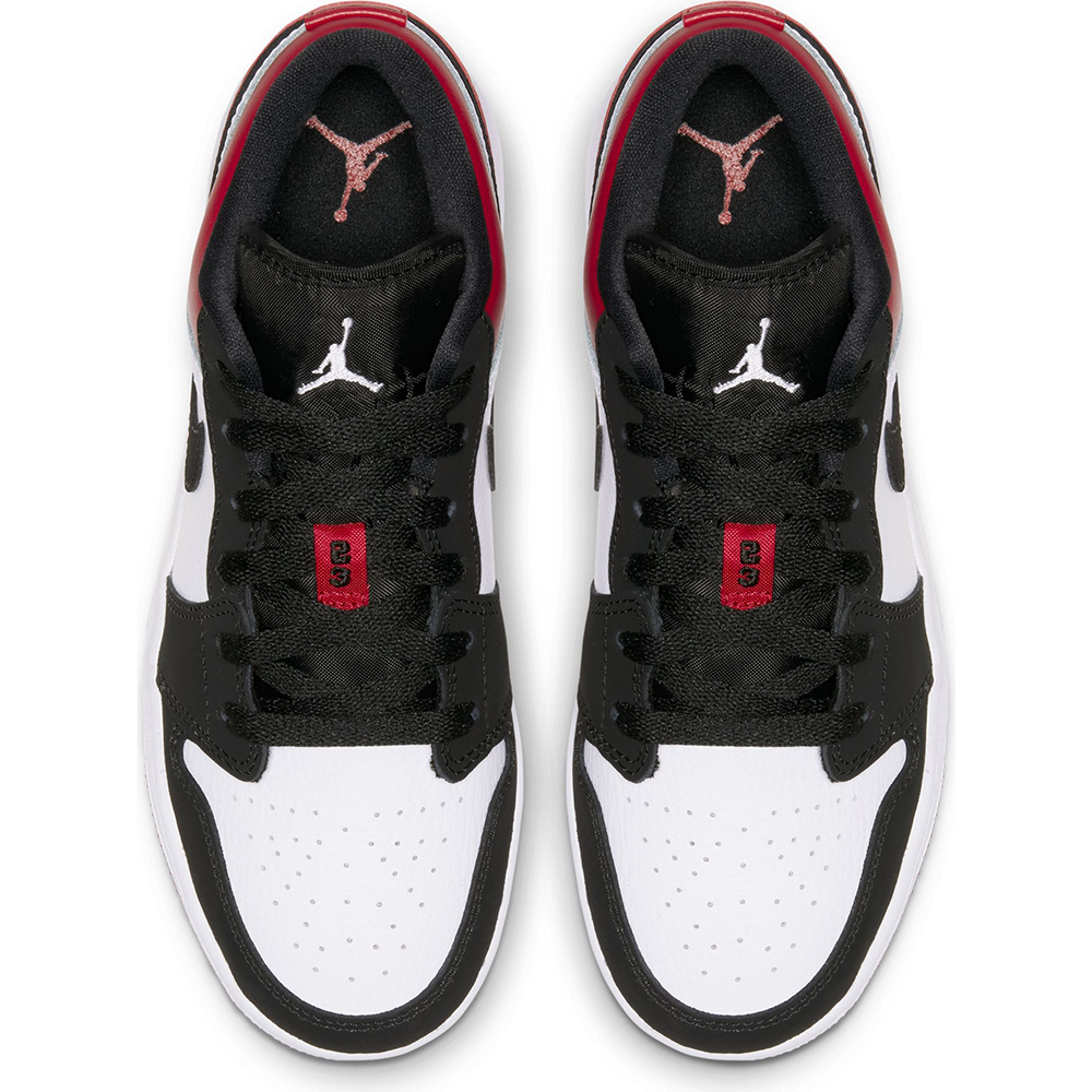 Nike Air Jordan 1 Low 'Black Toe' nhìn từ trên xuống