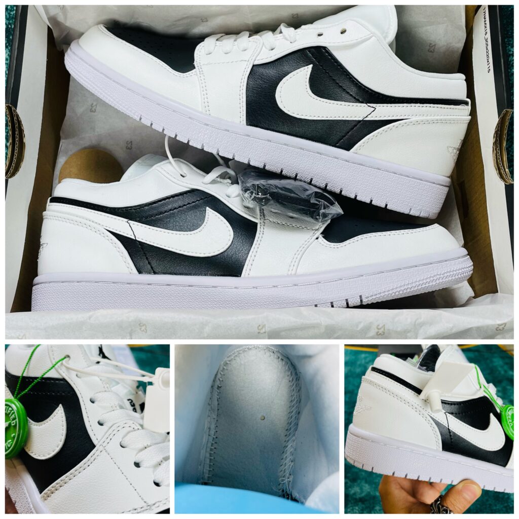 Giày Nike Jordan 1 Low Panda Trắng đen Rep 1:1