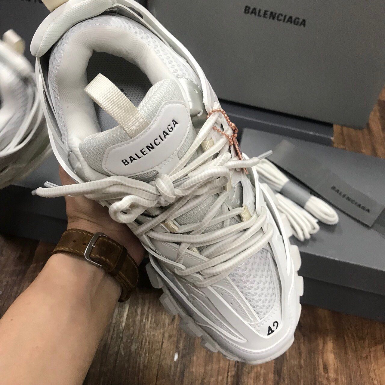 Giày Balenciaga Track 3.0 full trắng
