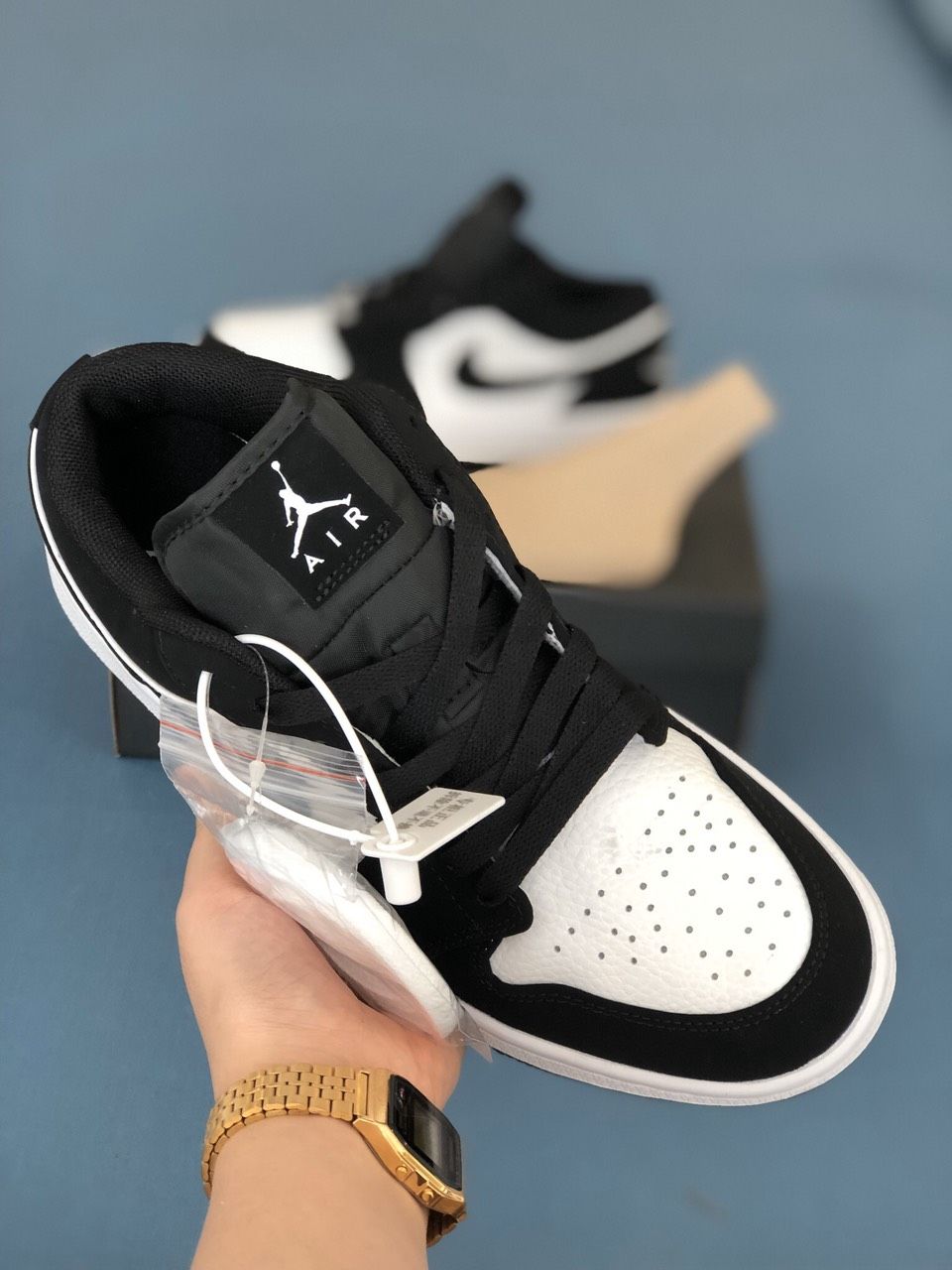 Giày Nike Air Jordan 1 Low Panda Cổ Thấp Rep 1:1