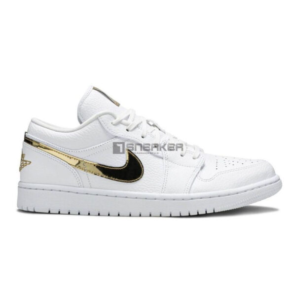 Giày Nike Air Jordan 1 Low White Metallic Gold Rep 11