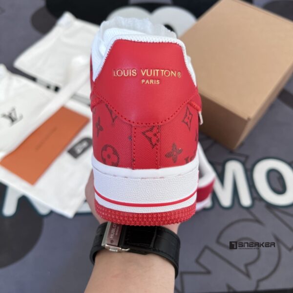 giay louis vuitton x nike air Force 1 low by virgil abloh red 8