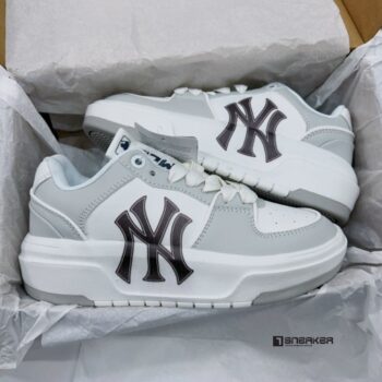 giay mlb chunky liner low new york yankees white grey like auth 1