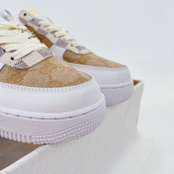 giay nike air Force 1 x lv brown gold like auth 4