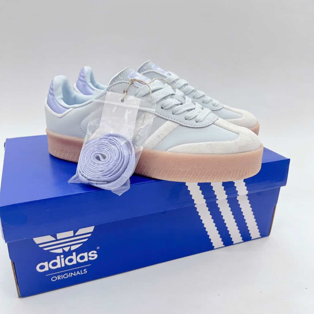 Giày adidas Samba Màu trắng xanh giay adidas samba mau trang xanh 1