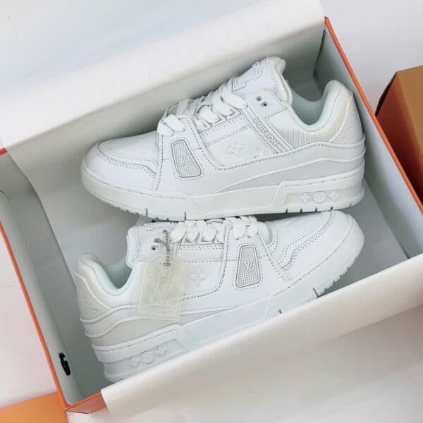 giay the thao louis vuitton trainer sneaker all white 1
