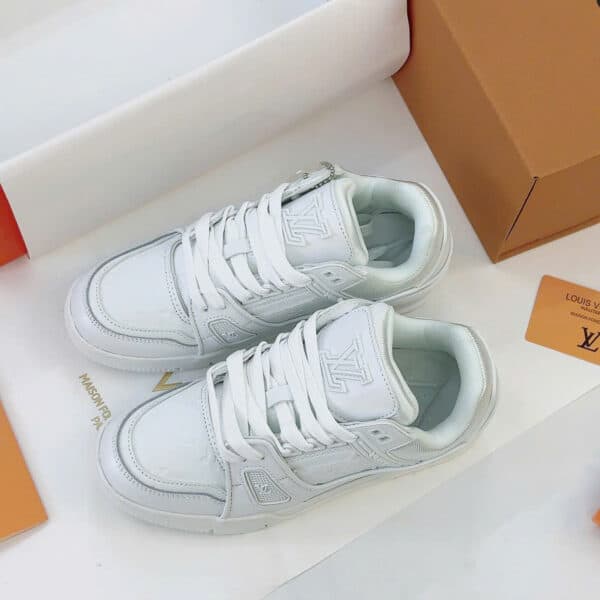 giay the thao louis vuitton trainer sneaker all white 3