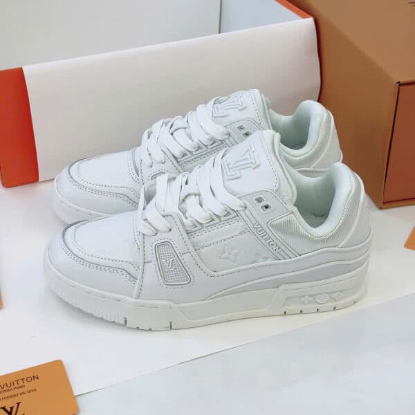 giay the thao louis vuitton trainer sneaker all white 6