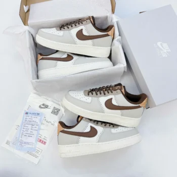 Giày Nike Air Force 1 LV8 GS Brogue Màu Xám Nhạt