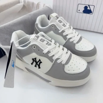 Giày MLB Korea Chunky Liner SL Saffiano New York Yankees Grey
