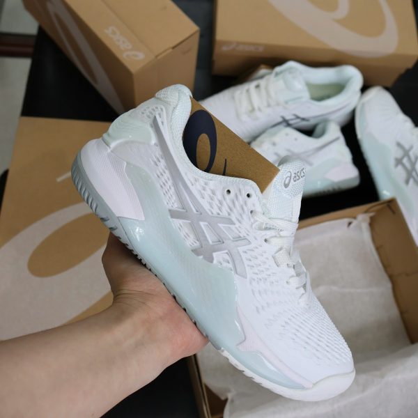 Giay Asics Gel Resolution 9 Wide ‘White Pure Silver 1042A226 100 7