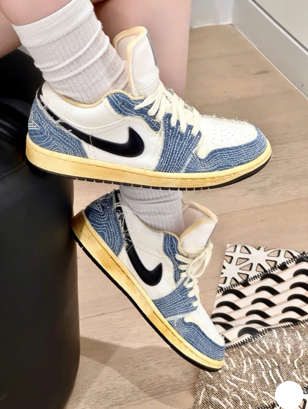 Giày Nike Air Jordan 1 Low ‘Sashiko Denim’ FN7670-493 Giay Nike Air Jordan 1 Low ‘Sashiko Denim FN7670 493 7