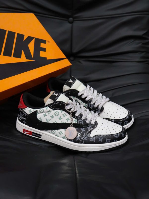 Air Jordan 1 Low Travis Scott LV Black White Red 4