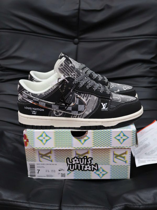 Air Jordan 1 Low x Louis Vuitton Black Monogram 3