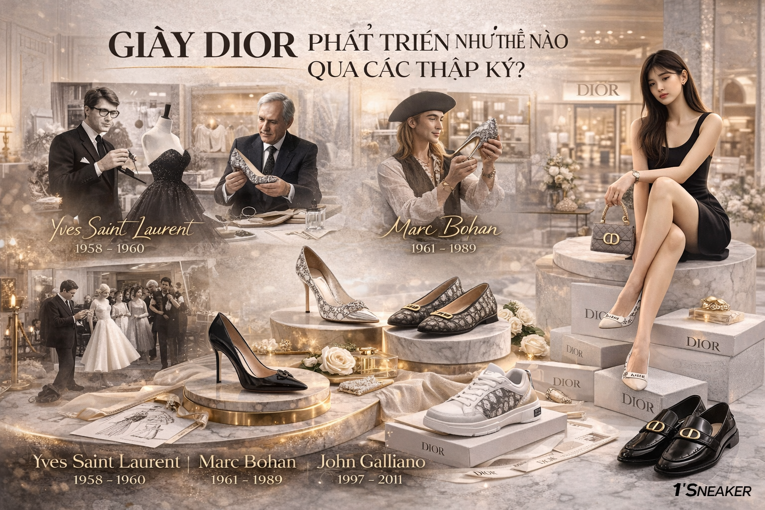 sự phát triển của thương hiệu giày dior qua các năm