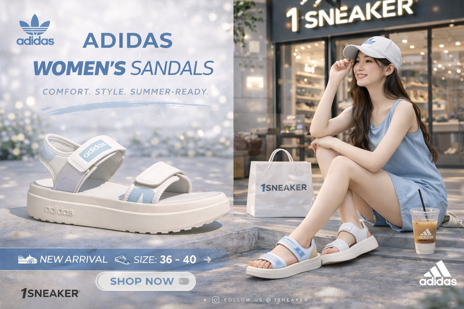 Giày sandal Adidas nữ